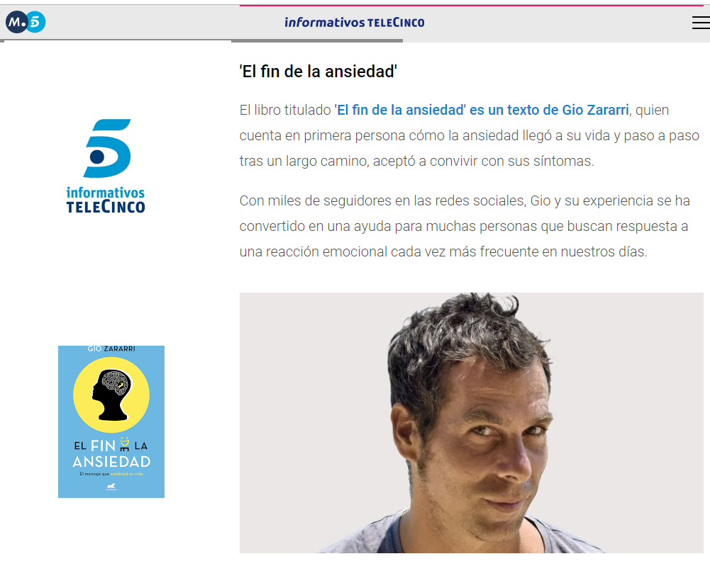 ▷ El fin de la ansiedad y Gio Zararri en Telecinco
